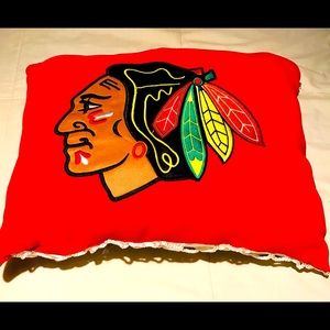 Chicago Blackhawks hockey pillow